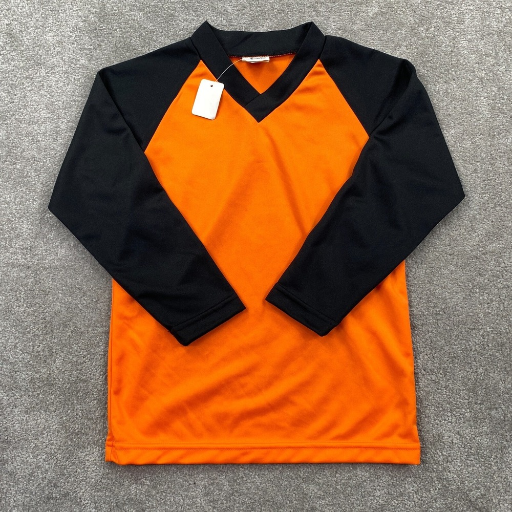 High Five Sportswear Long Sleeves‎ Soccer Jersey Shirt Youth Size S Orange Black